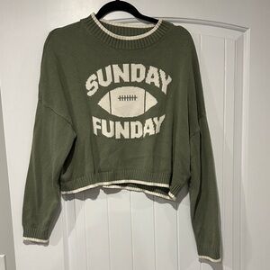 Jessica Simpson Olive 'Sunday Funday' Sweater